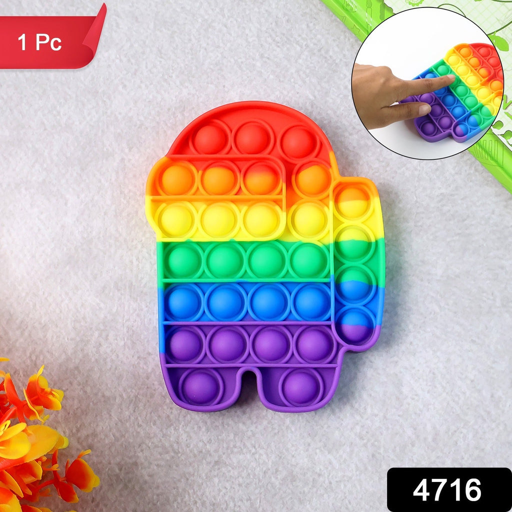 Close-up of silicone bubbles on Pop It sensory fidget toy