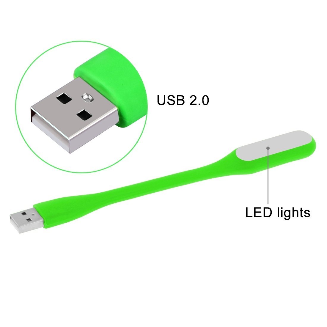 USB LED Light Lamp plugged into a laptop port for power.