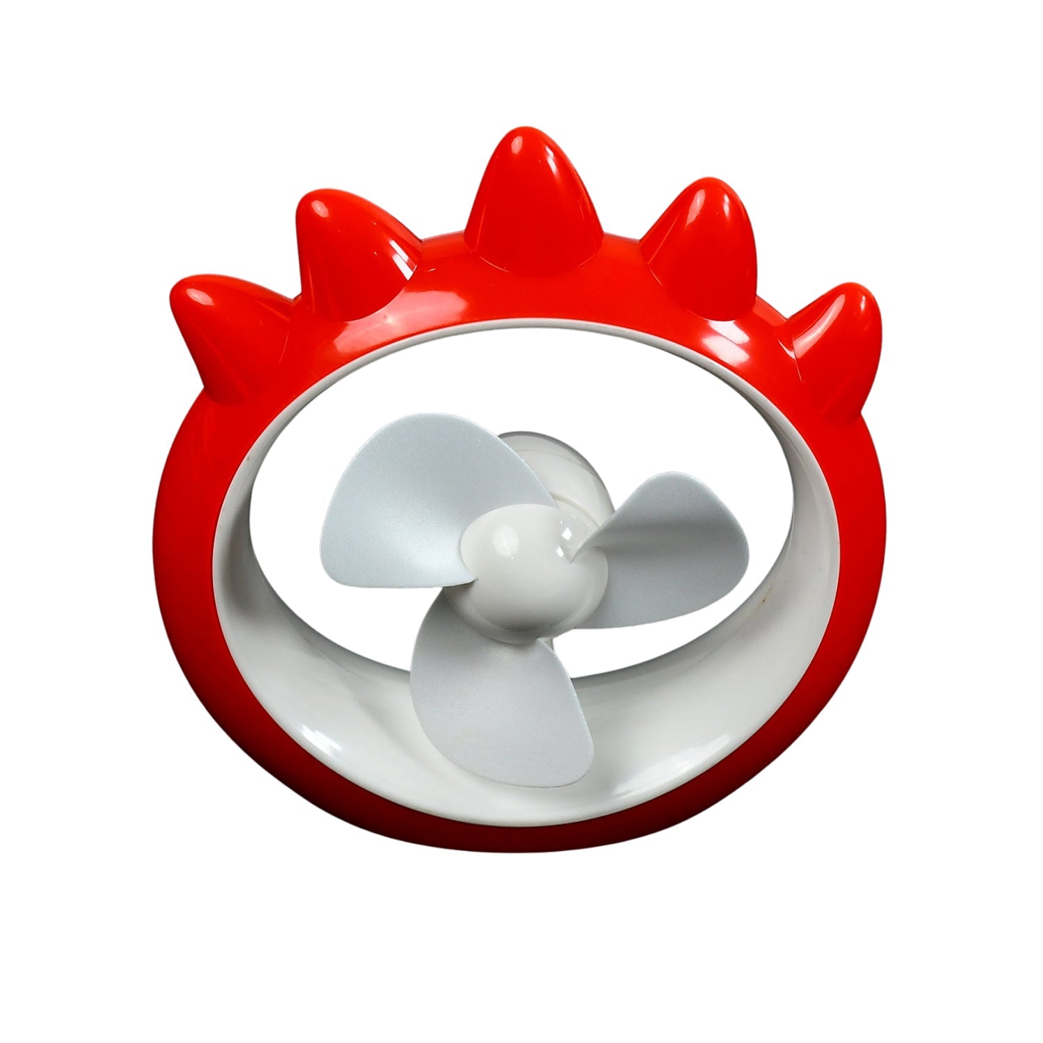 Portable mini desk fan in use on table