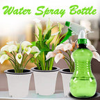 Adjustable nozzle on a clear water spray bottle.