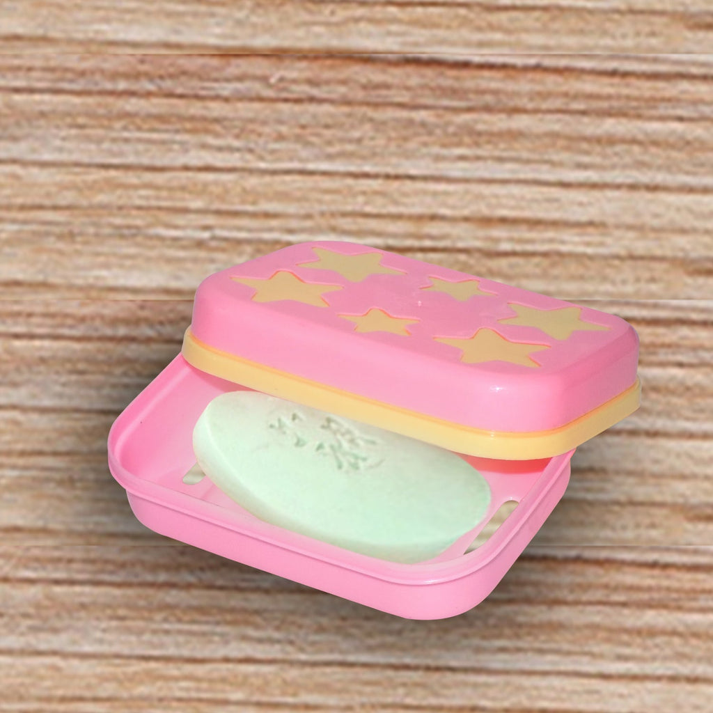 Side view of the star-shaped soap dish, highlighting its compact size.