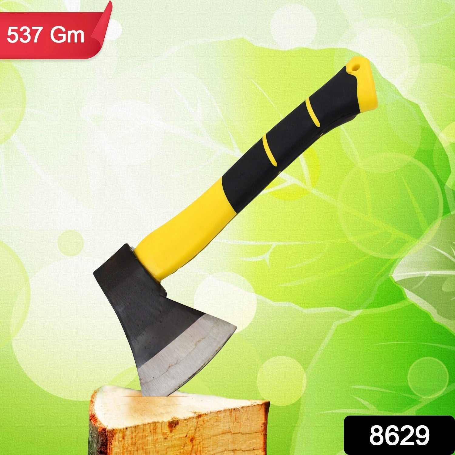 Close-up of the Hatchet Axe's sharp blade for efficient wood cutting.