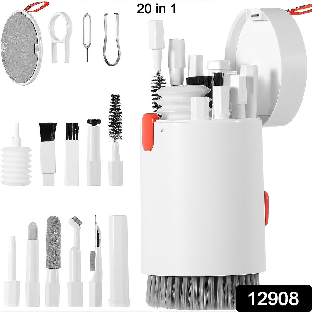 Close-up of the AirPods cleaning pen and various brushes from the electronics cleaning kit.