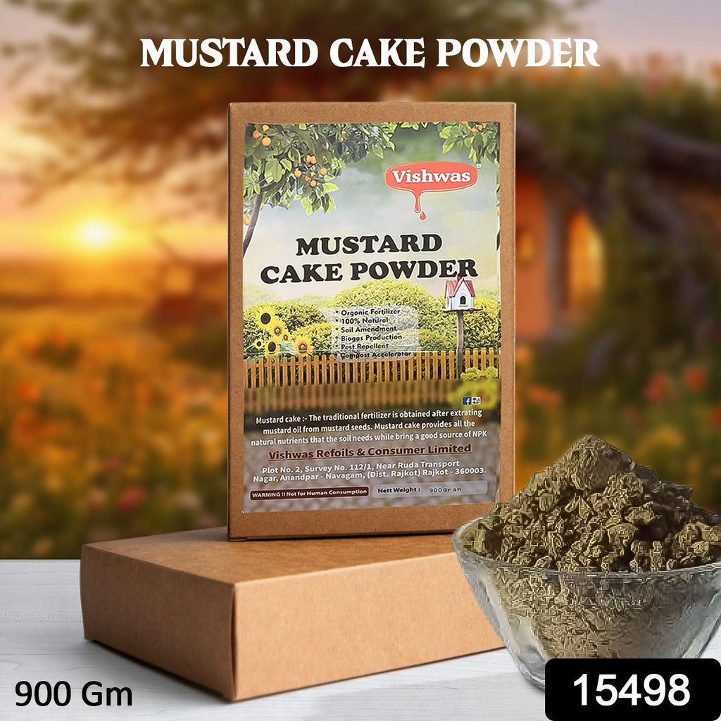 Mustard cake fertilizer used as bud boost for flowering plants