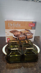 Airtight dryfruit container set with golden-finished lids for freshness