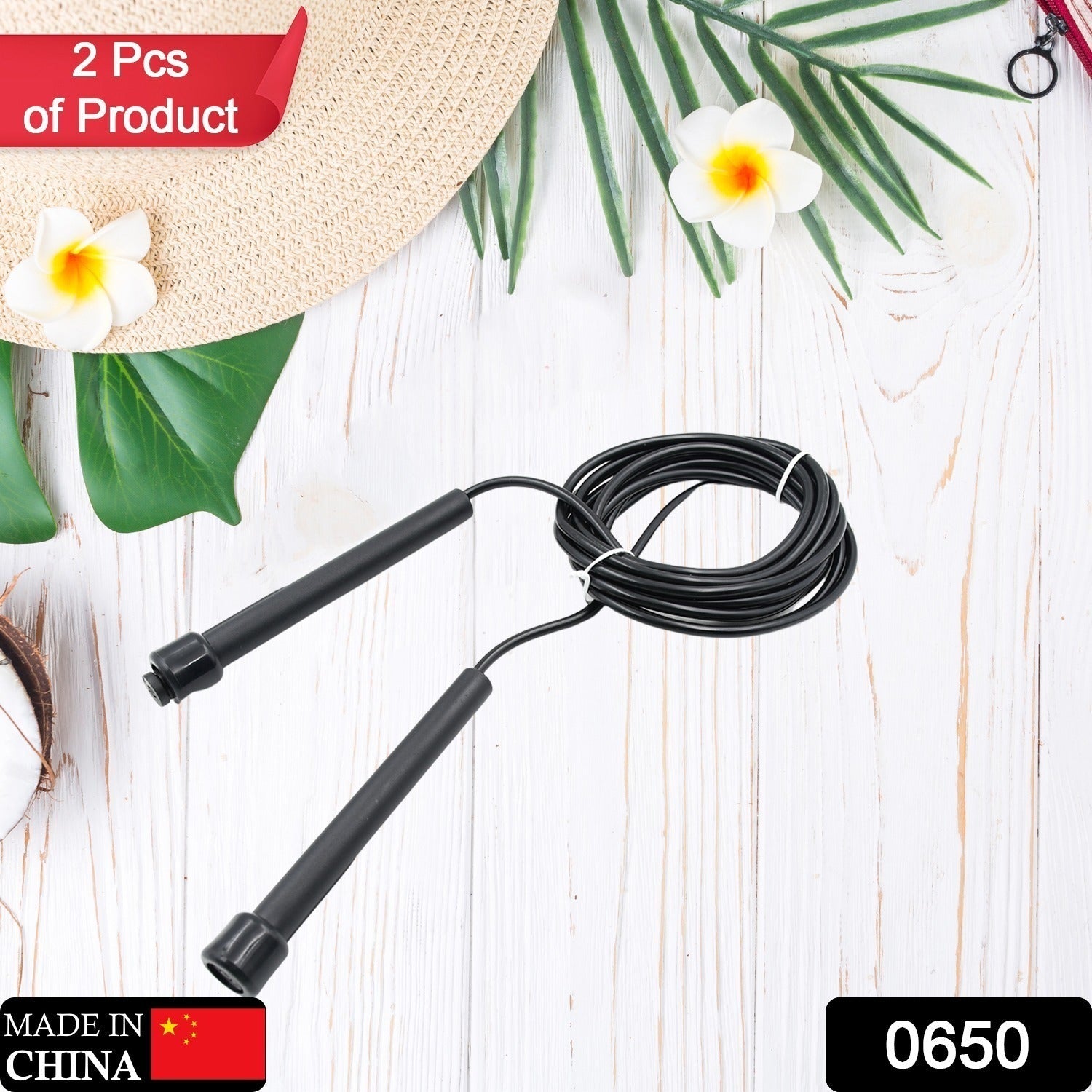 Adjustable 3-meter jump rope, ideal for fitness and cardio workouts.