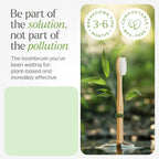 Ergonomic bamboo toothbrush handle designed for comfortable grip
