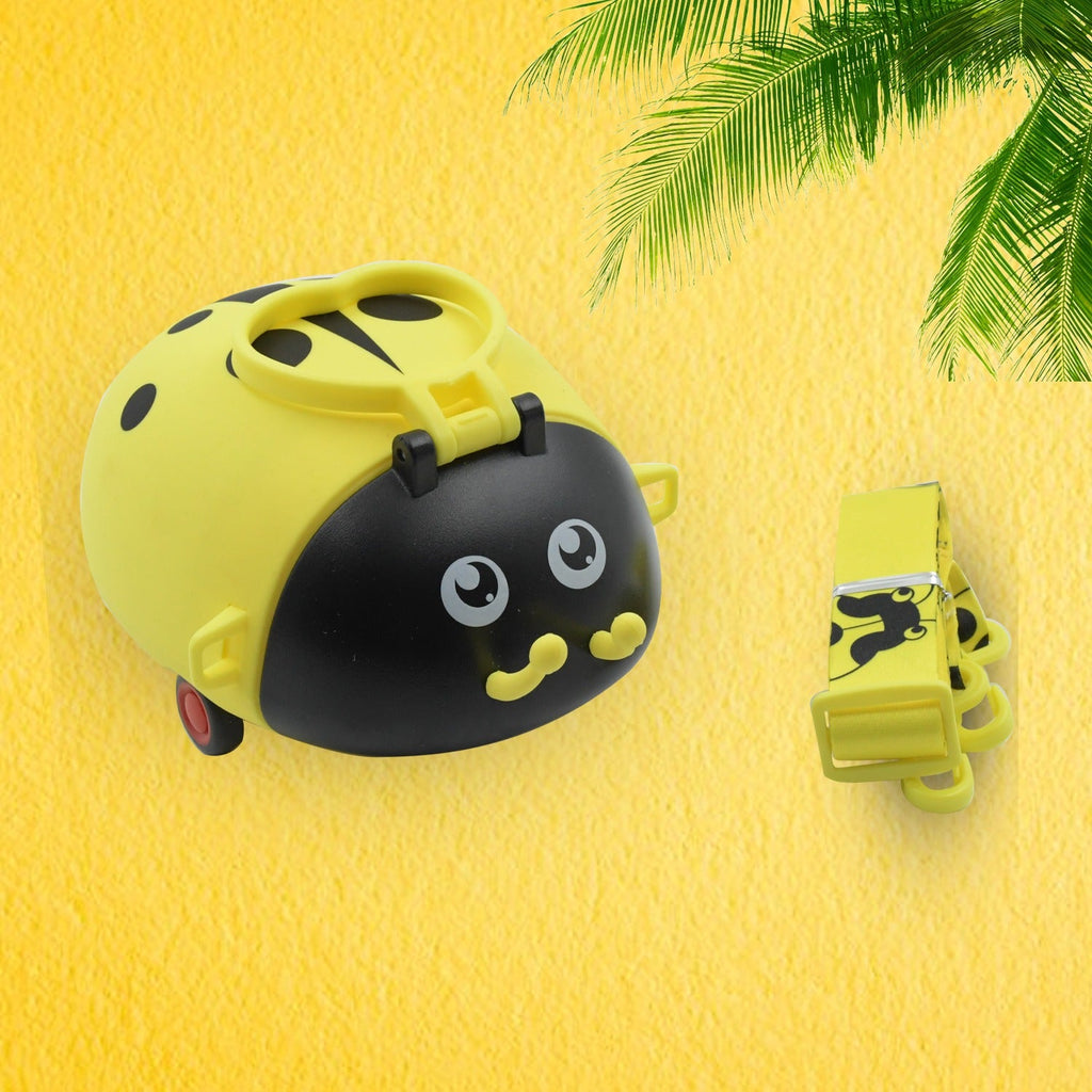 Large 1-liter capacity kids water bottle with a convenient carrying strap.