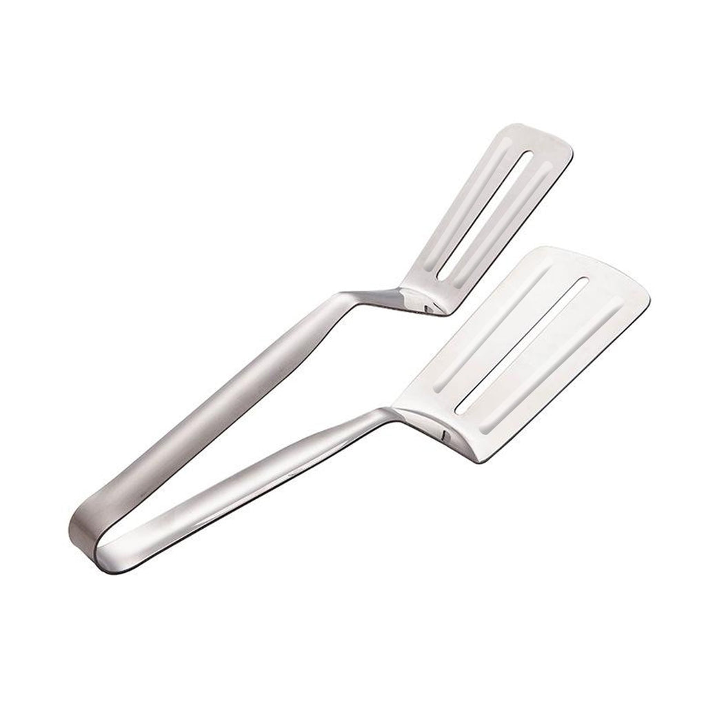 Durable stainless steel frying food turner with slotted design