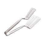 Durable stainless steel frying food turner with slotted design