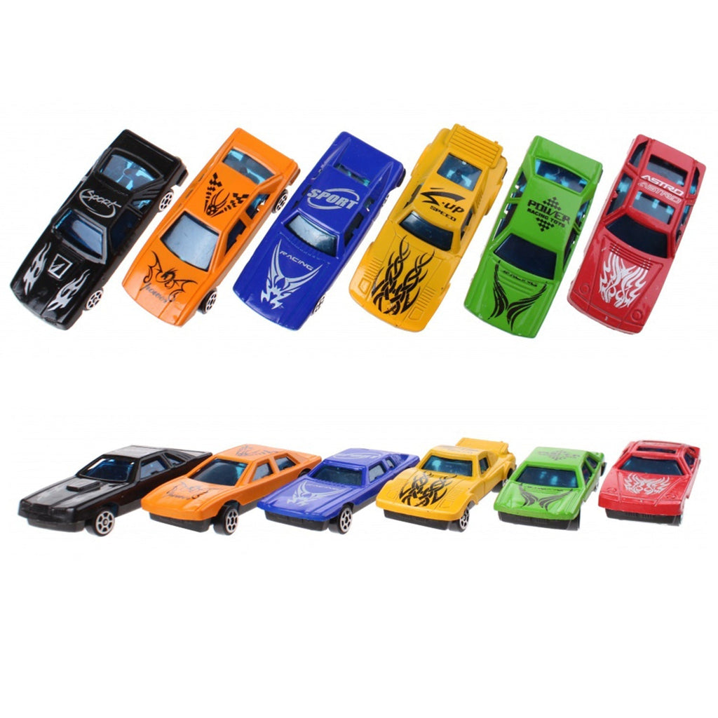 Assorted kids' vehicles in a 25-piece toy car set, ready for exciting races.