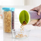 Transparent 3-in-1 airtight storage container showcasing its multi-purpose design.