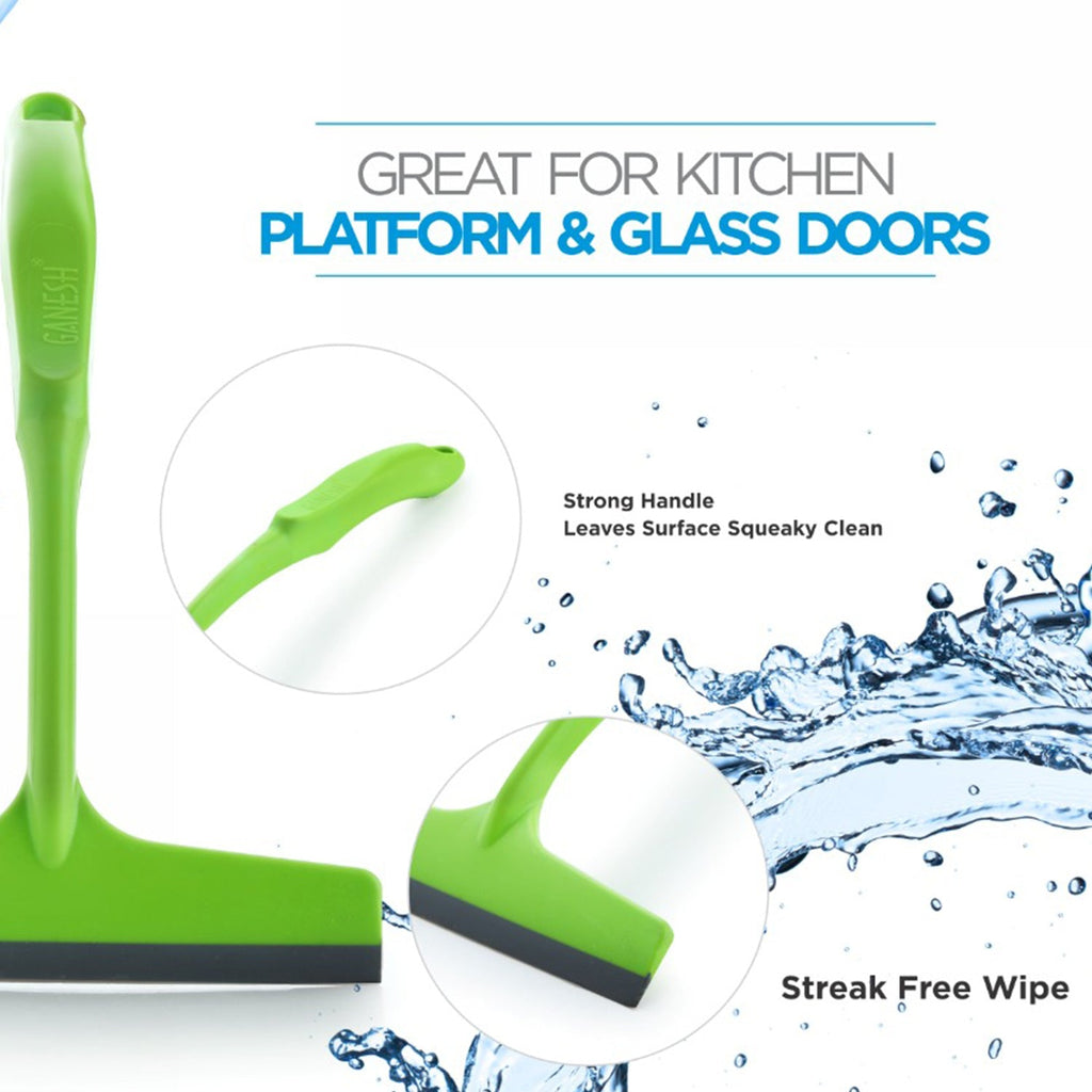 Ganesh Plastic Kitchen Wiper held comfortably for easy use in an Indian kitchen.