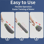 Cleaning mop with ergonomic adjustable handle
