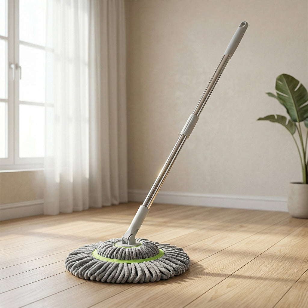 Close-up of microfiber mop head