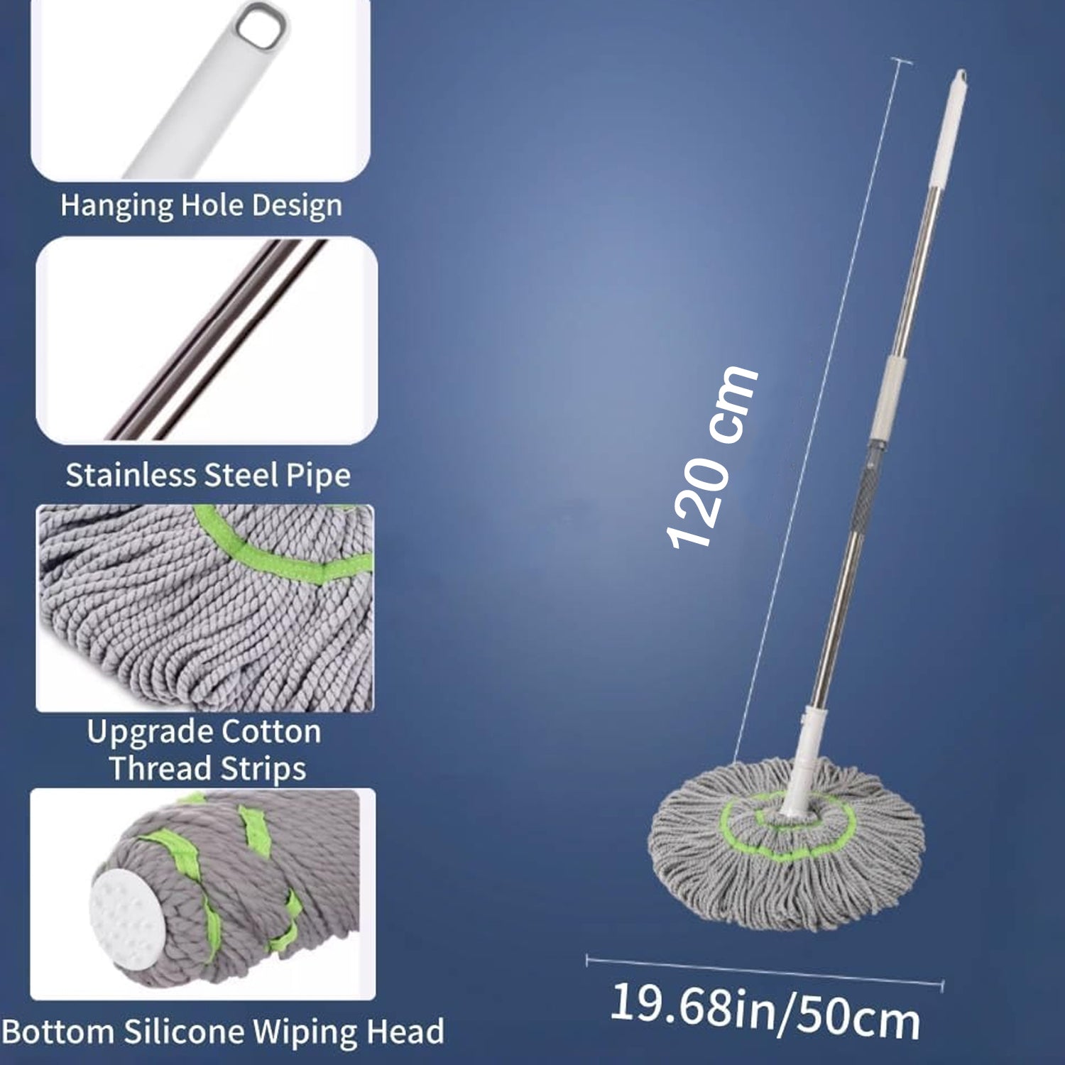 Size illustration of the Spin Mop