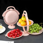 Serving stand showing tier separation for snacks and desserts