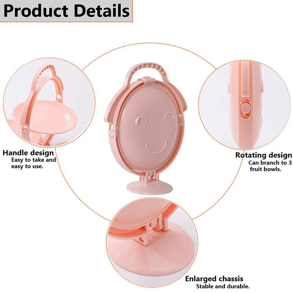 Folded 3-layer multi-purpose snack serving stand easy for storage