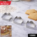 Durable stainless steel house-shaped cookie cutters for baking and fondant work