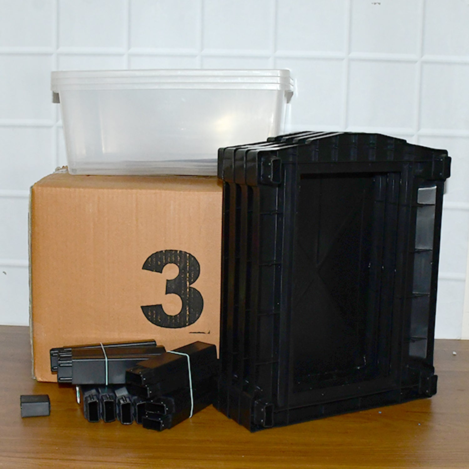 Multi-layer transparent drawer organizer in plastic material