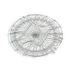 The durable stainless steel chef basket straining boiled vegetables for a healthy meal.