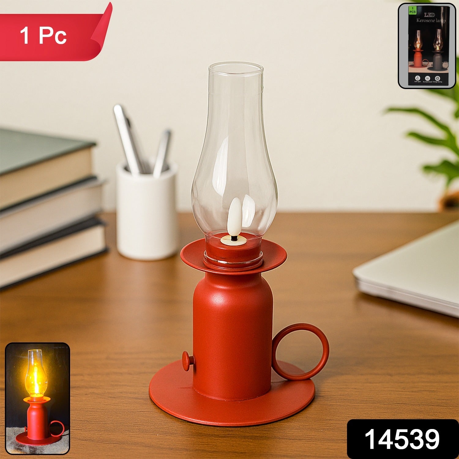 Battery operated flameless candle light LED lamp