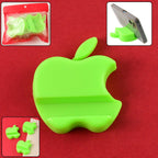 Apple-shaped plastic phone holder providing stable smartphone support