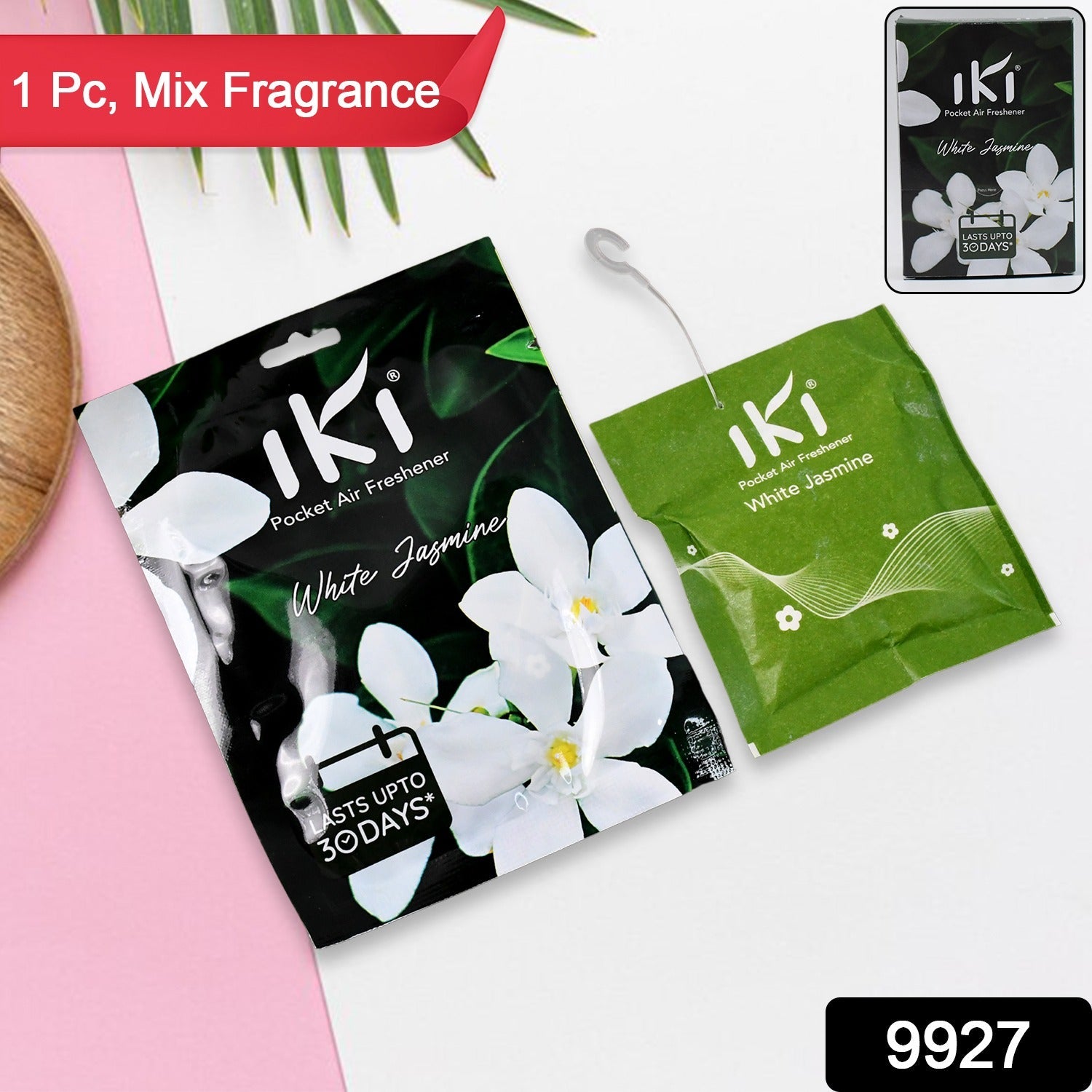 IKI Pocket Air Freshener hanging in compact space for odor control