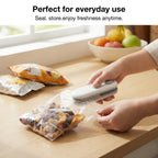 Comparison shot of ChefAura mini bag sealer with other sealing tools