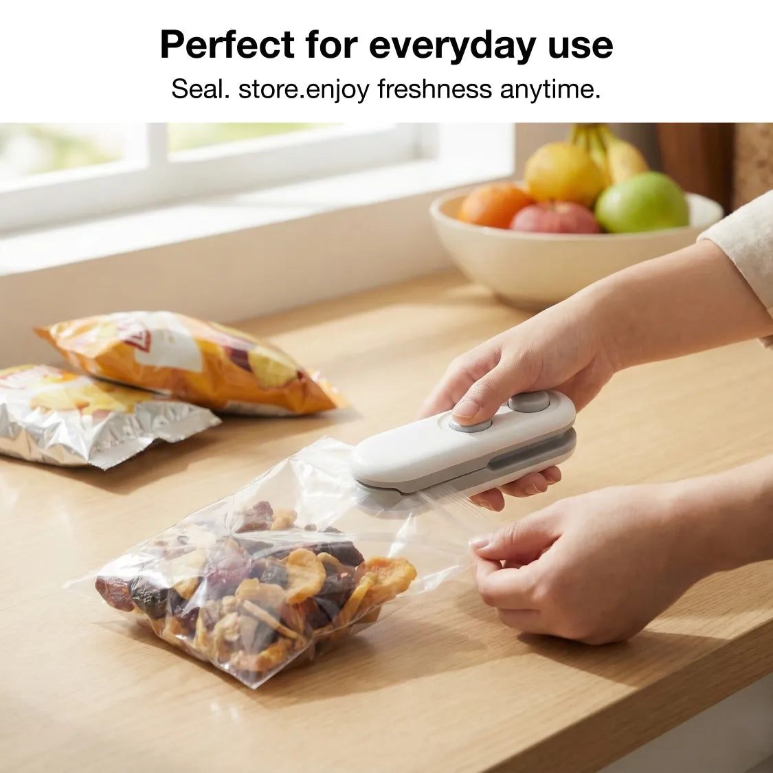 Comparison shot of ChefAura mini bag sealer with other sealing tools
