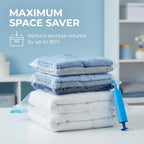 Lifestyle use of vacuum storage bags compressing clothes for travel