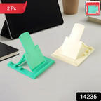 Compact foldable mobile phone stand holder set in assorted colors
