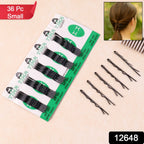 Small black hair pins with smooth rounded tips for secure styling