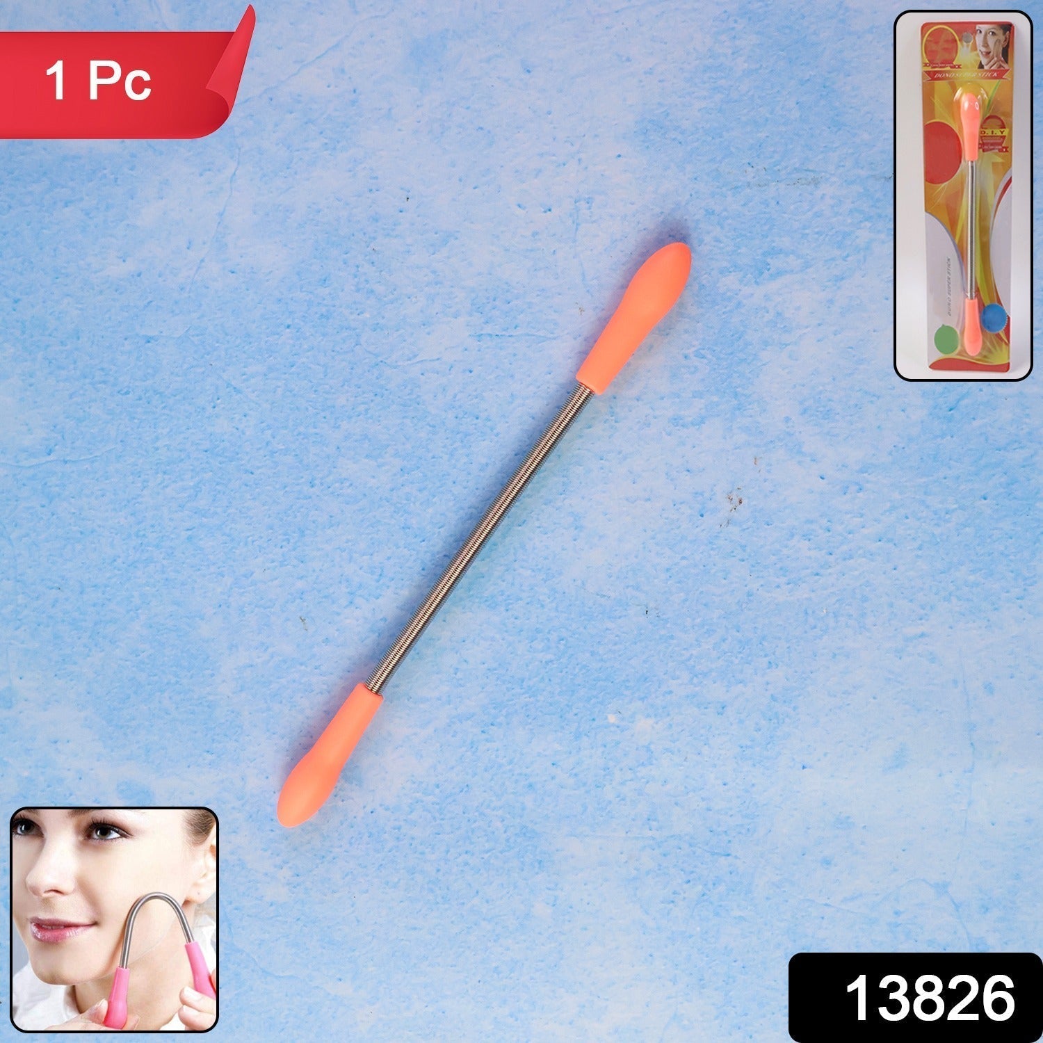 Facial Hair Remover Spring Tool with box packaging