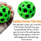 Single super bouncy ball for kids, multicolor, isolated on a clean white background.