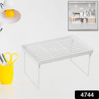 Foldable storage rack for kitchen and bathroom organization