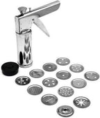 Complete stainless steel kitchen press set, ready for making sev, chakli, and more.