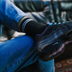 Side view of men's ankle socks illustrating elastic grip and arch compression