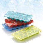 Person easily twisting the heart shape ice cube tray to release ice.