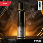 Stylish black and silver designer bottle of men's body spray