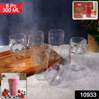 Transparent smoothie glass set packed neatly for home or cafe use