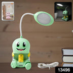 Cartoon LED desk lamp featuring button control and USB charging port
