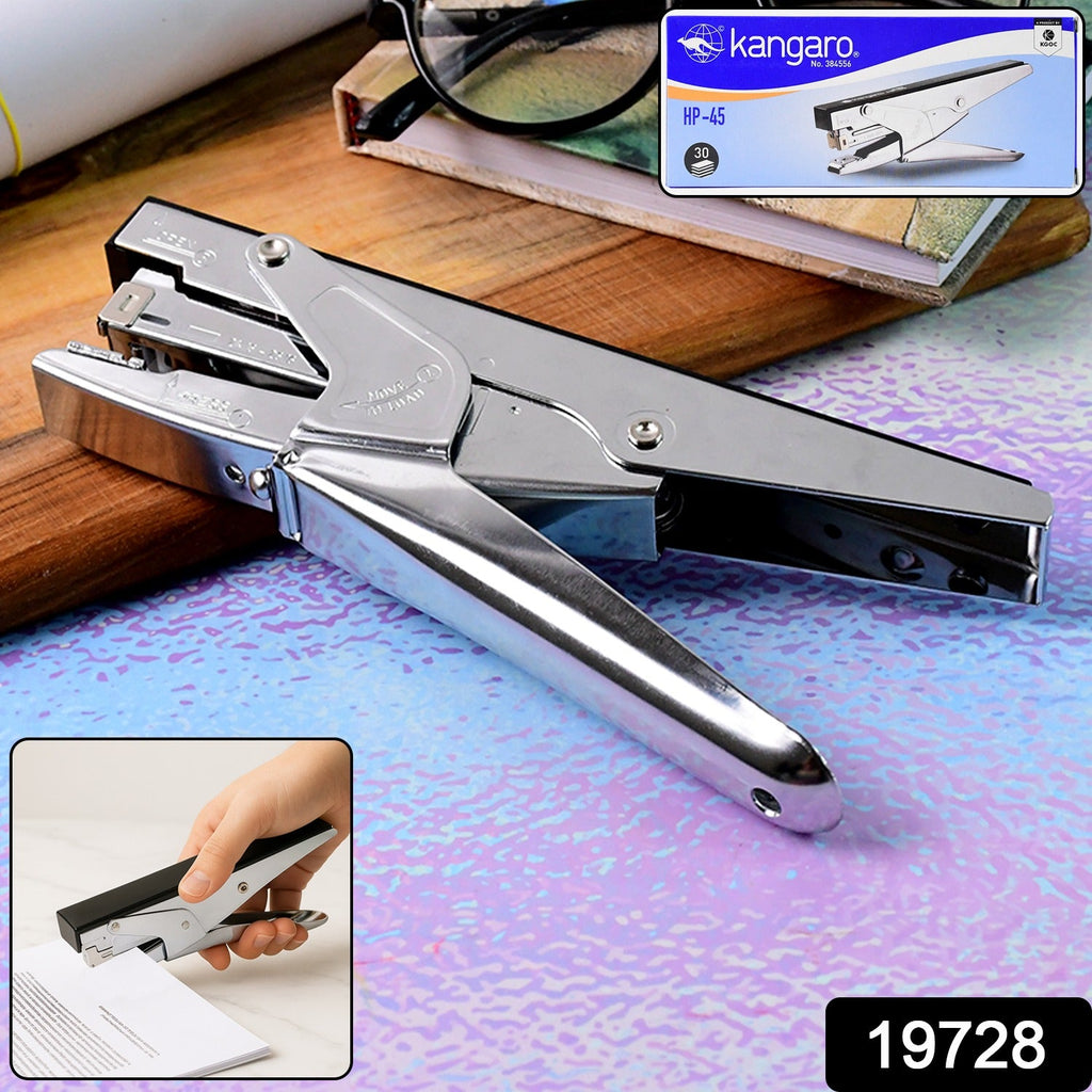 Kangaro HP-45 heavy duty plier stapler set showing metal construction