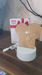 Ergonomic pen included with 3D acrylic visualization lamp for drawing