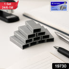 Close-up view of 24/6 staples pins compatible with standard staplers