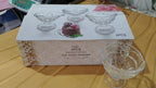 Packaging shot of the six-piece glass ice cream cup set.