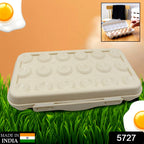 Stackable 18-grid egg container from Organivo, designed for efficient refrigerator space saving.