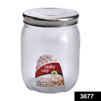 Side view of a large 2000ml plastic jar, showcasing its durable design for food storage.