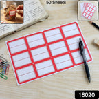 Adhesive writable label sheets for organizing files and storage boxes