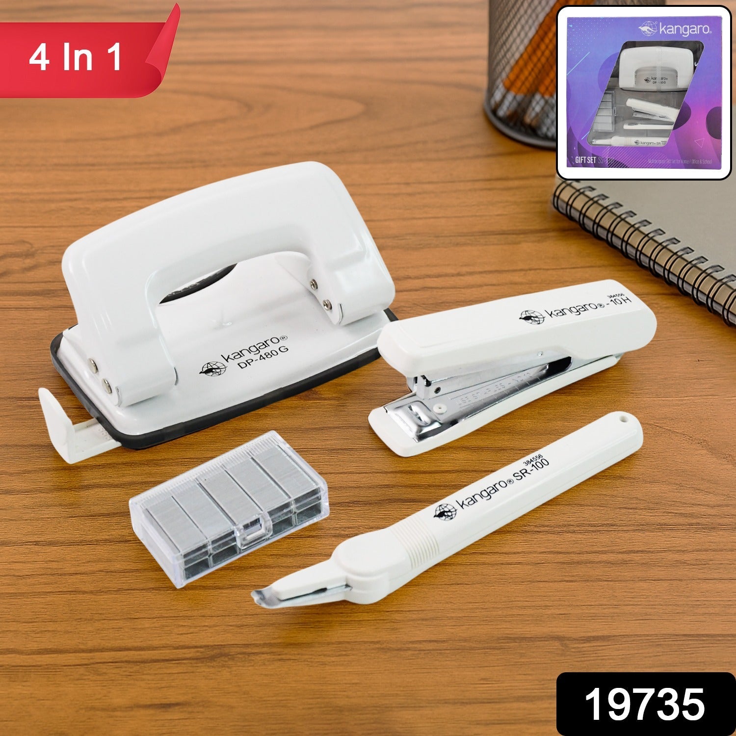Premium Kangaro 4-in-1 stationery gift set for office and school